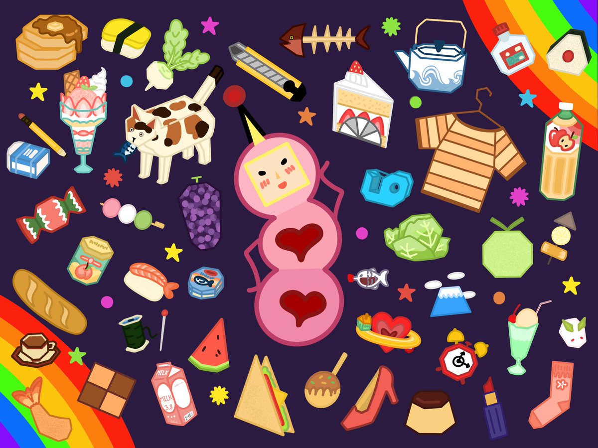 bimbowench's tweet photo. j'aime l'amour #katamari https://t.co/Vl2JmZJWo3