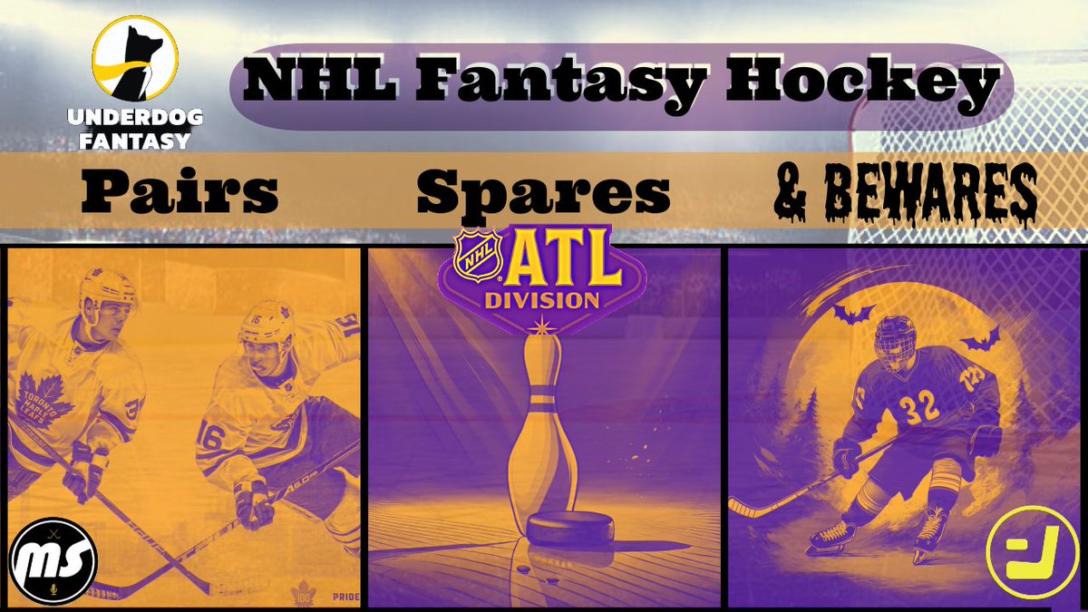 While the rankings get sorted out, I have a new series to launch:

“NHL Fantasy Hockey: Pairs, Spares, &amp; Bewares” starting with the Atlantic! 

Should be out at the absolute latest, Wednesday morning!

<a href="/MorningSkatePod/">Morning Skate Pod</a> <a href="/PuckLuckdotcom/">PuckLuck</a> 
@UnderdogFantasy 

(Description Below)