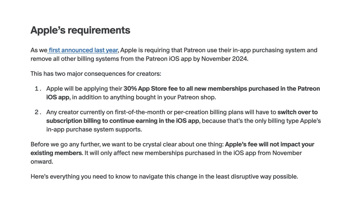 Imagine if the government forced you to only use their bank where every transaction, for whichever purpose was flat-taxed 30%, in the name of "security" ofcourse.

The future for creators is private fandom platforms unmediated by big tech.

news.patreon.com/articles/under…
<a href="/Patreon/">Patreon</a>