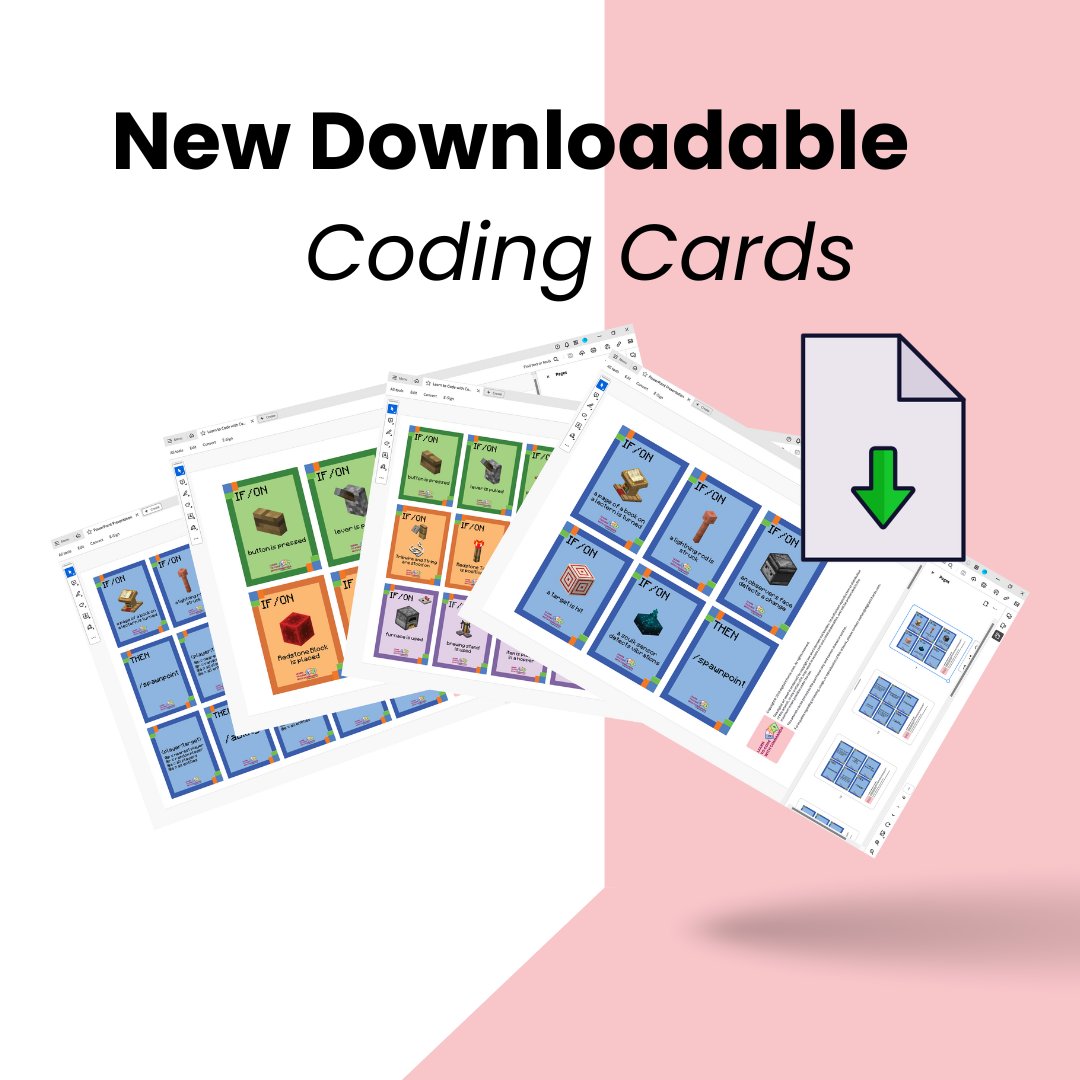 digitalrichards's tweet image. Download 👉 bit.ly/CodeWithMinecr…
Ready to code like a pro? Love Minecraft? 

Download Code Crafter, the ultimate coding card resource that teaches coding skills through Minecraft. 

 #CodeCrafter #MinecraftEdu #UnpluggedLearning #Minecraft #CodingForKids #EdTech