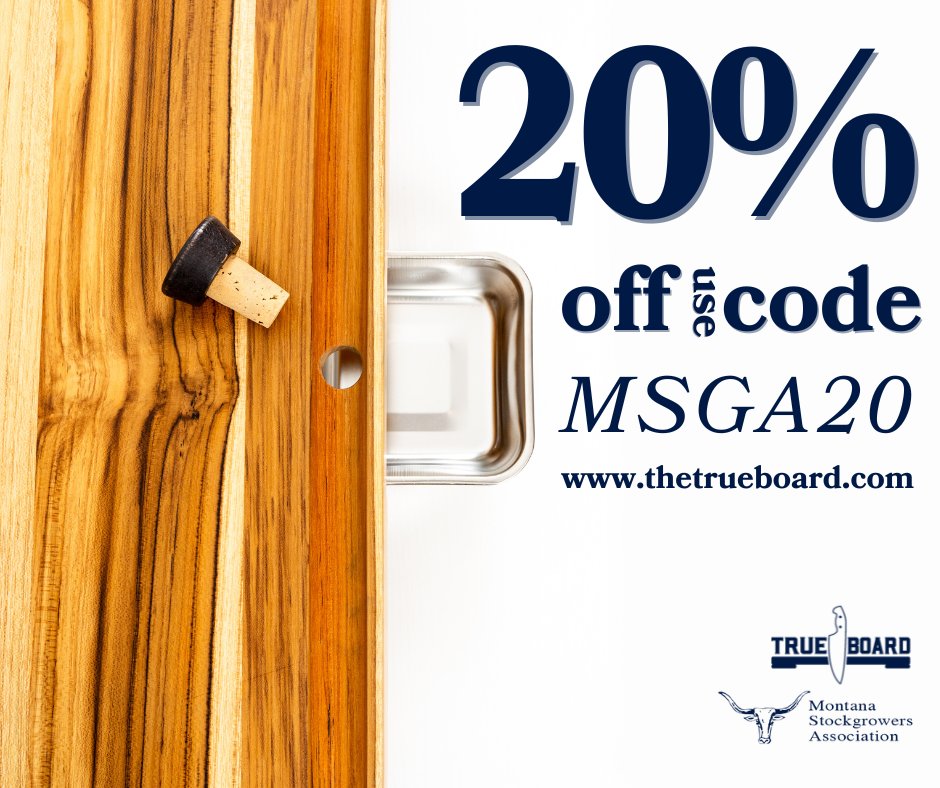 Quality beef needs a quality cutting board!🥩

Use code MSGA20 at checkout for 20% off your next purchase with True Board! 

Shop at: thetrueboard.com