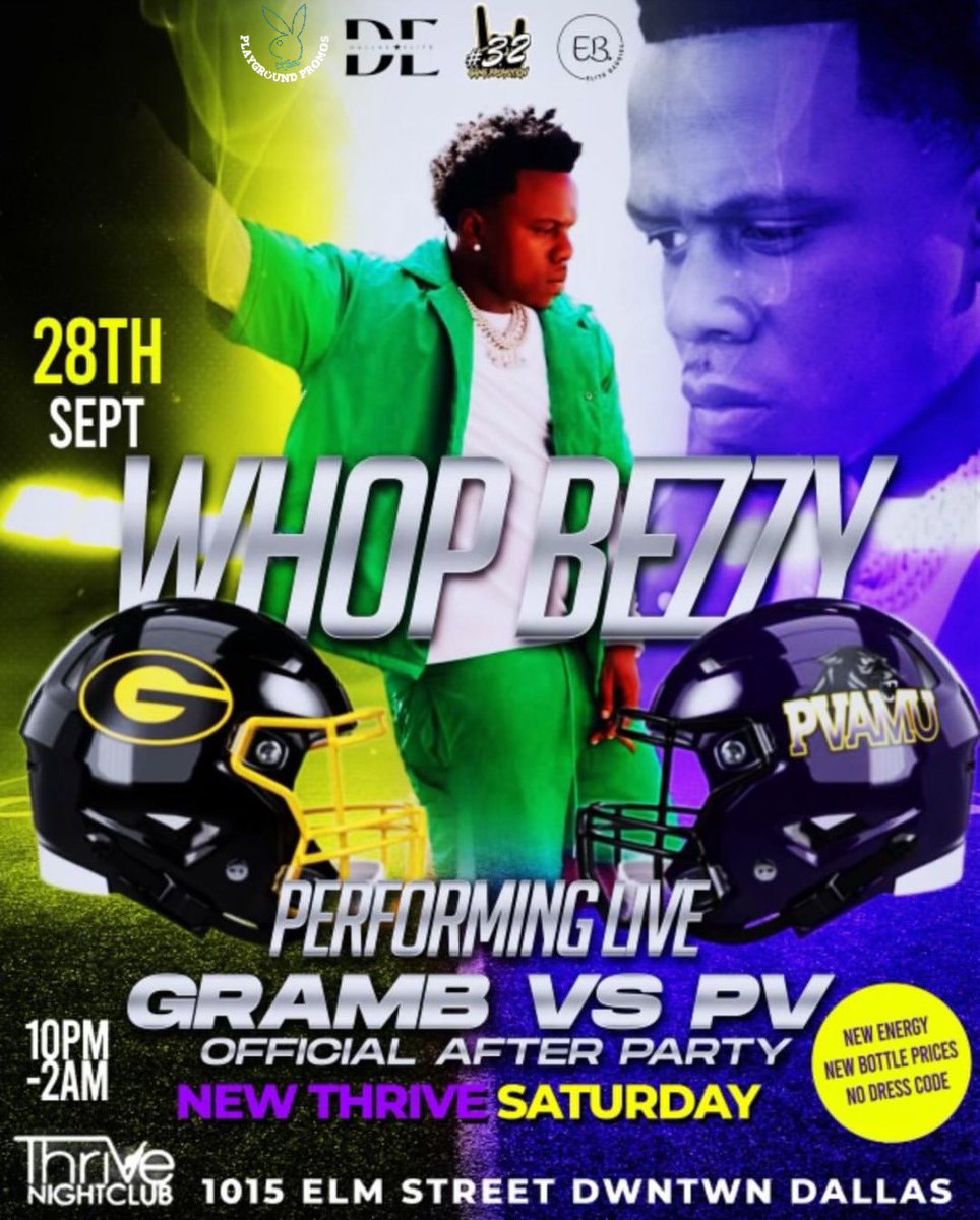 Playground is turning up in Dallas for The Official #StateFairClassic After Play 🏈🐇

<a href="/wncwhopbezzy/">WNCWHOPBEZZY__</a> Performing live at #NewThriveSaturday

Save the date cuz we gonna to be on that Dumb Shit all night 🐇‼️