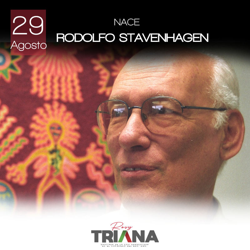 29 de agosto de 1932
Nace Rodolfo Stavenhagen, sociólogo, académico e  investigador mexicano de origen alemán, defensor de los derechos humanos  de los pueblos indígenas