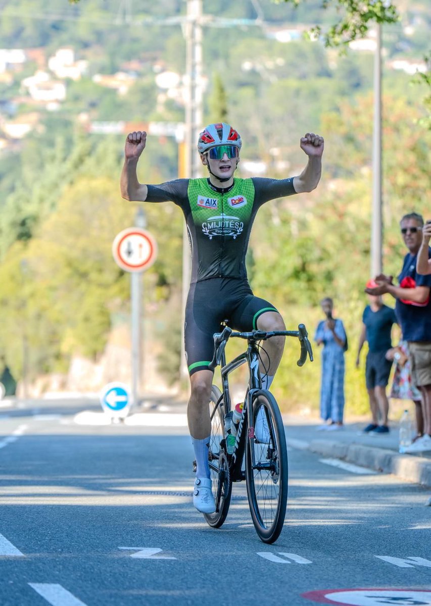 JoeBrookes04's tweet photo. GP de la Saint Romain La Motte 🥇🏆 Great to take the victory yesterday🙌. Winning a French race has been my goal this year, and I’m pleased to have seen progress🚀 @RaynerFnd 
📸AlpsBikeCyclingTeam https://t.co/DR0ChW2wFU