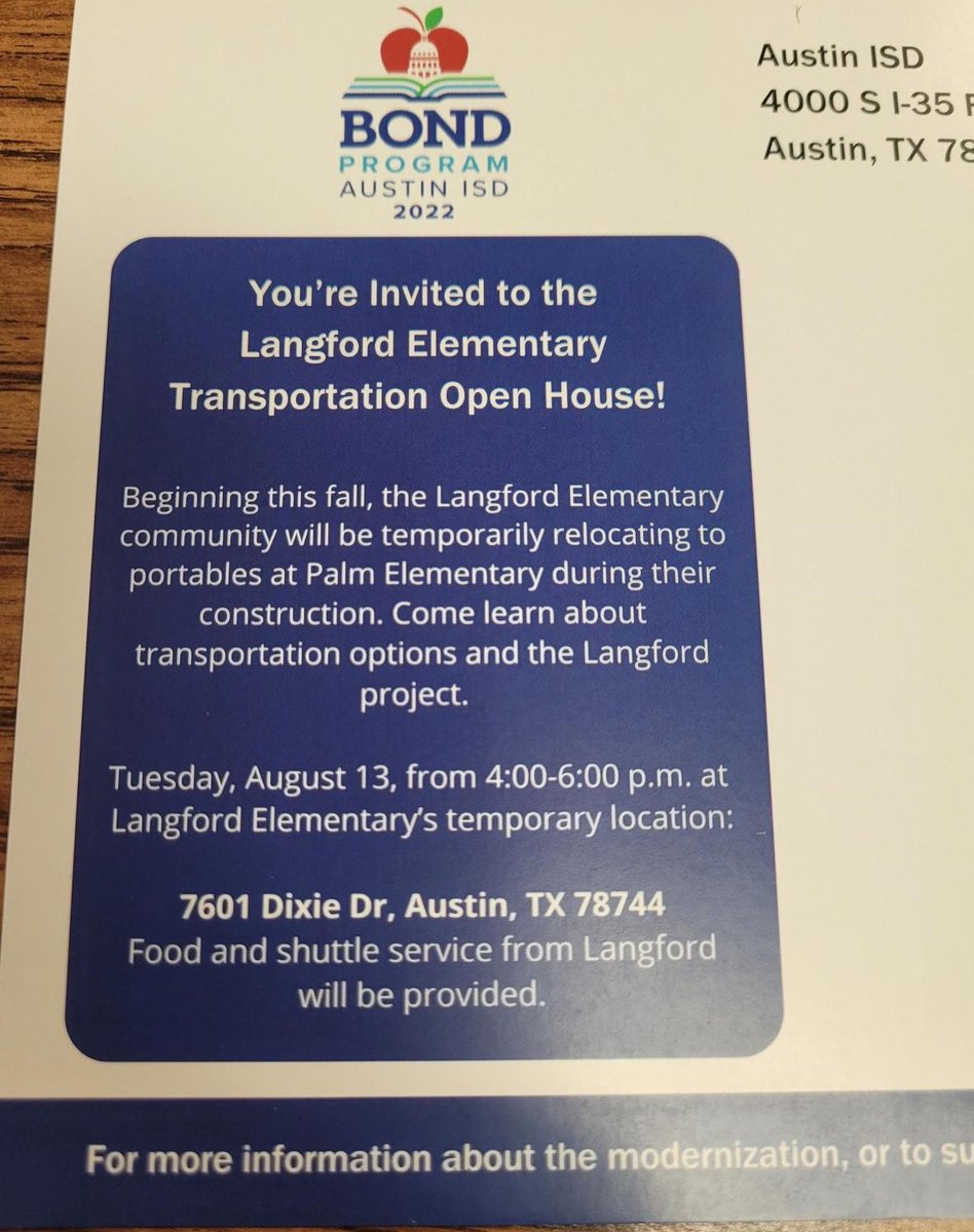 TheLeopardSpot's tweet photo. Transportation Open House 8/13 from 4-6 in the Palm Elementary cafeteria. Come learn more about your transportation options this year.

Reunión de transporte el 13 de agosto, 4-6 en la cafetería de la escuela Palm. Ven a conocer más sobre tus opciones de transporte este año. https://t.co/MZhLjt1jPe