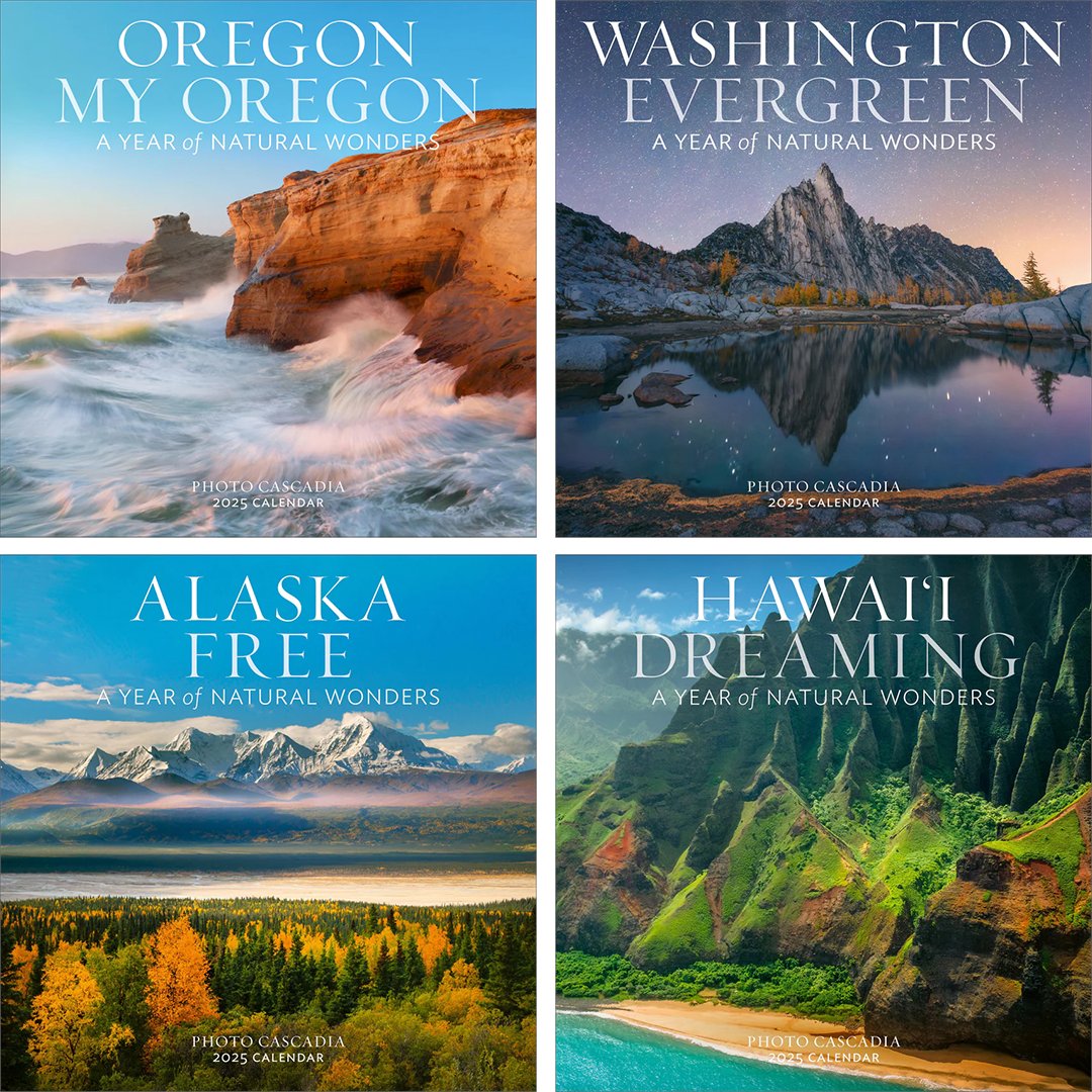 Photo Cascadia 2025 calendars are out in the world now! Get your calendar game on early. Use code CAL25 to get them at a great price. photocascadia.com/store/books/20…