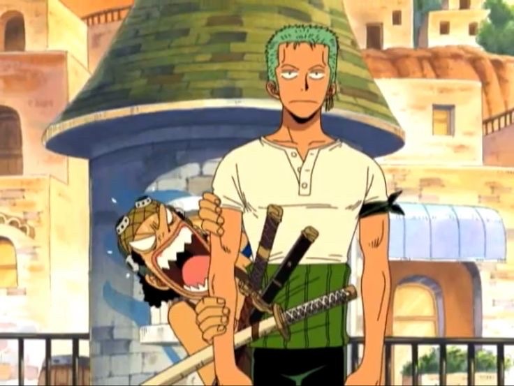 Thread of usopp hiding behind/hanging onto zoro images I have bc someone asked. might also have ones where they're being silly and touching or whatever bc this is my thread I make the rules