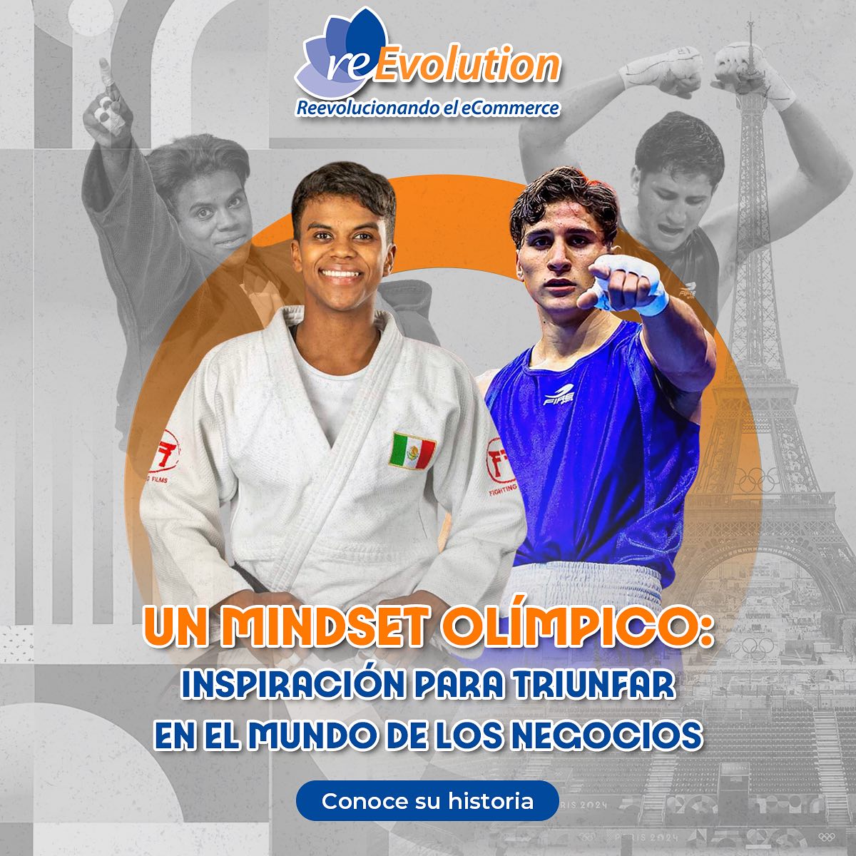reevolutioncg's tweet photo. ¡Estamos de vuelta con nuestros artículos semanales! 🥳Recién acabaron los Juegos Olímpicos de París 2024 y en Reevolution reflexionamos sobre cómo el Mindset Olímpico de Prisca Awiti 🥋 y Marco Verde 🥊nos inspiran para alcanzar el éxito en el mundo empresarial . https://t.co/BR54jHToTe