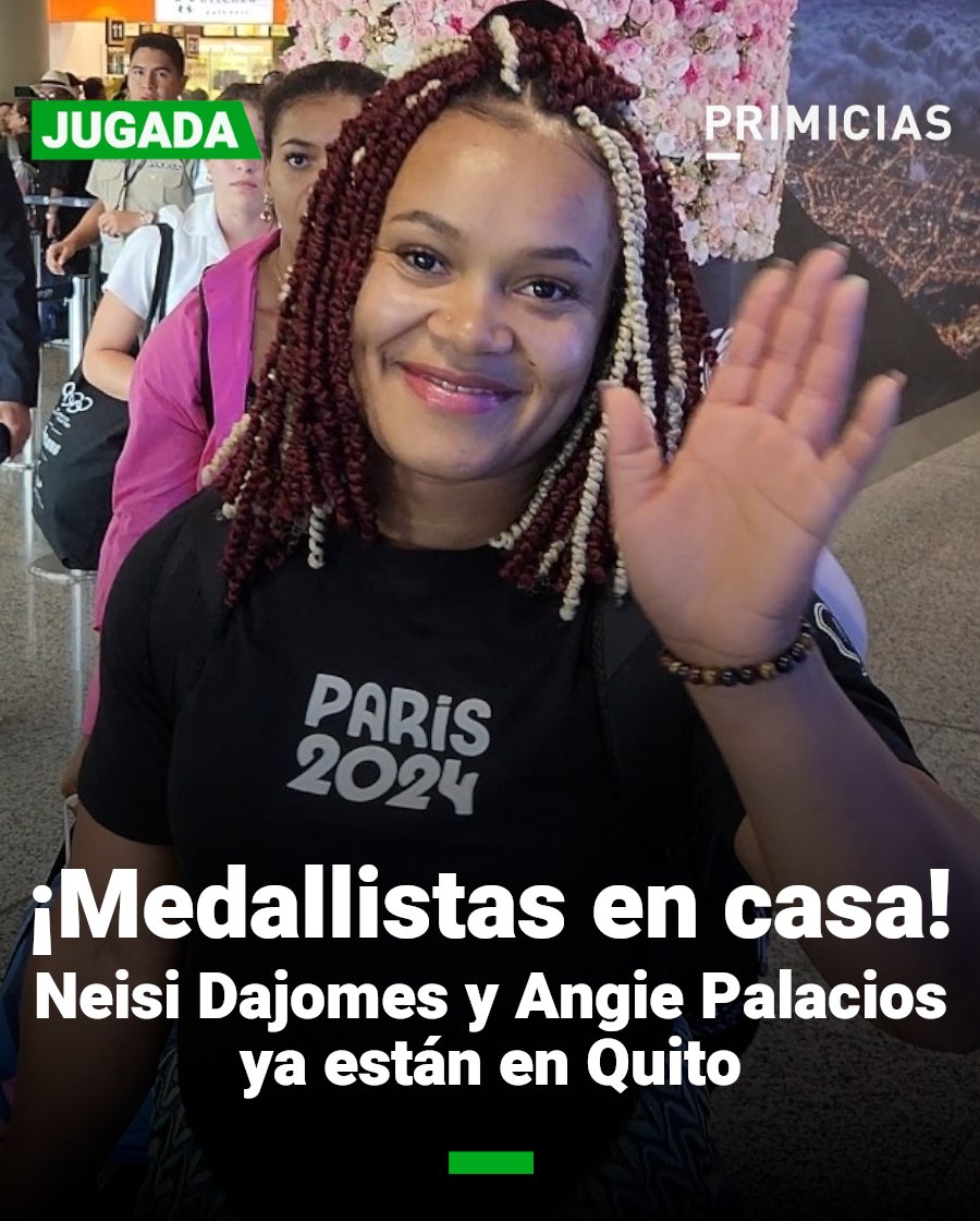 Neisi Dajomes y Angie Palacios arribaron este lunes al país y recibieron un homenaje por sus medallas olímpicas en París 2024.

primicias.ec/deportes/neisi…