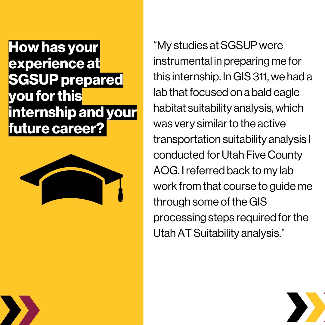 ASU_SGSUP's tweet photo. 👋 Meet Clayton, a recent #SGSUP alum with a BS in #GIS!
➡ Swipe to learn more about his experience as a GIS Support Intern for @FiveCountyAOG.
💡Learn how to translate your #internship hours into course credit here: https://t.co/UwrFK3BOpM
#ArizonaStateUniversity #ASU https://t.co/eZ94eXfLbd