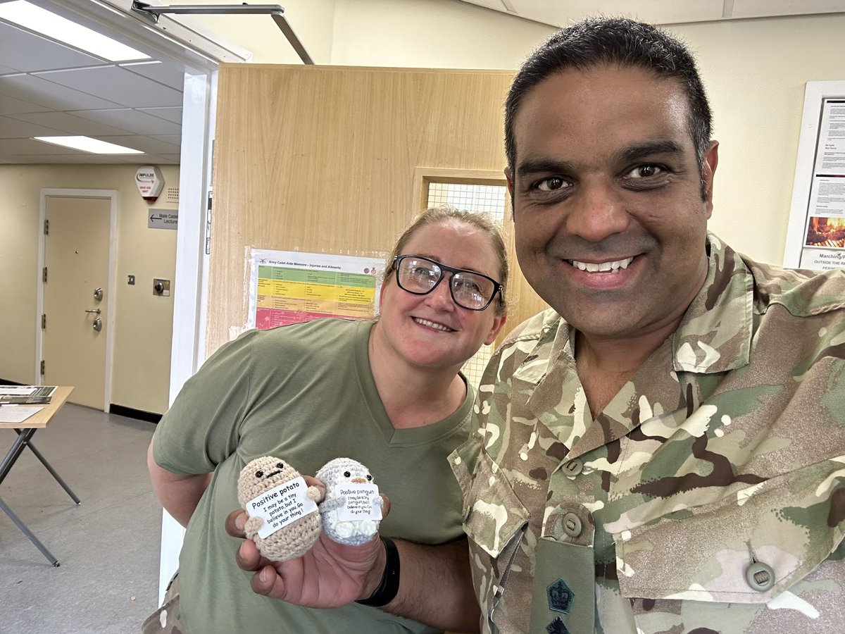 National Training Officer Army Cadets UK (@armycadets_nto) on Twitter photo Visited the Junior Cadre today and managed to get a selfie with the positive potato and the positive penguin. Love the way our staff are managing to keep our junior cadets motivated! @ColCadetsACF <a href="/NationalACSMI/">National Army Cadet Command Sergeant Major</a> <a href="/SouthEastRFCA/">South East RFCA</a> <a href="/BucksACF/">Buckinghamshire ACF</a> <a href="/ArmyCadetsUK/">Army Cadets UK</a> <a href="/AC_INCLUSION/">Army Cadets - Lead D&I Advisor</a> Visited the Junior Cadre today and managed to get a selfie with the positive potato and the positive penguin. Love the way our staff are managing to keep our junior cadets motivated! @ColCadetsACF <a href="/NationalACSMI/">National Army Cadet Command Sergeant Major</a> <a href="/SouthEastRFCA/">South East RFCA</a> <a href="/BucksACF/">Buckinghamshire ACF</a> <a href="/ArmyCadetsUK/">Army Cadets UK</a> <a href="/AC_INCLUSION/">Army Cadets - Lead D&I Advisor</a>