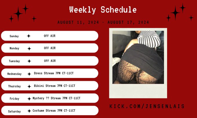 Kick Schedule 💚... I still need a couple of days for flu recovery, but will be back to shakin ass later<a href="/tag/twerk"class="tags"><span>#twerk</span></a><a href="/tag/heels"class="tags"><span>#heels</span></a><a href="/tag/freckles"class="tags"><span>#freckles</span></a><a href="/tag/fatass"class="tags"><span>#fatass</span></a><a href="/tag/bigbooty"class="tags"><span>#bigbooty</span></a><a href="/tag/bigtitties"class="tags"><span>#bigtitties</span></a>