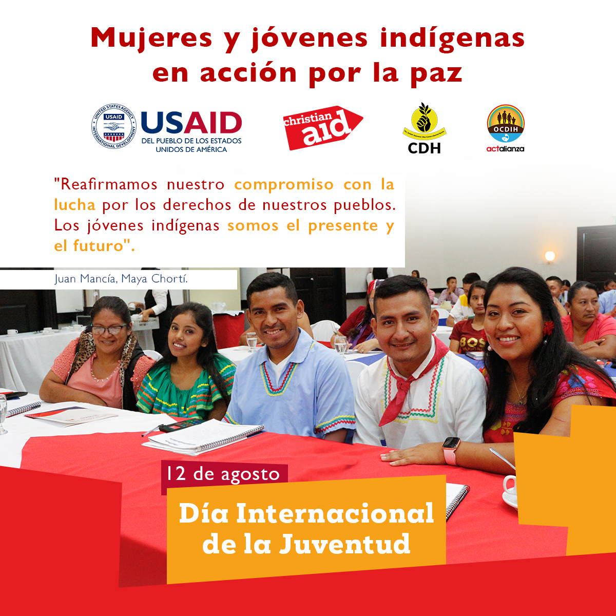 📷 Día Internacional de la Juventud: Alzamos Nuestra Voz 📷Hoy, en el Día Internacional de la Juventud, reafirmamos nuestro compromiso con la lucha por los derechos de nuestros pueblos. Los jóvenes indígenas somos el presente y el futuro
<a href="/USAIDHonduras/">USAID Honduras</a>
<a href="/christian_aid/">Christian Aid</a> 
<a href="/OCDIH_/">OCDIH</a>