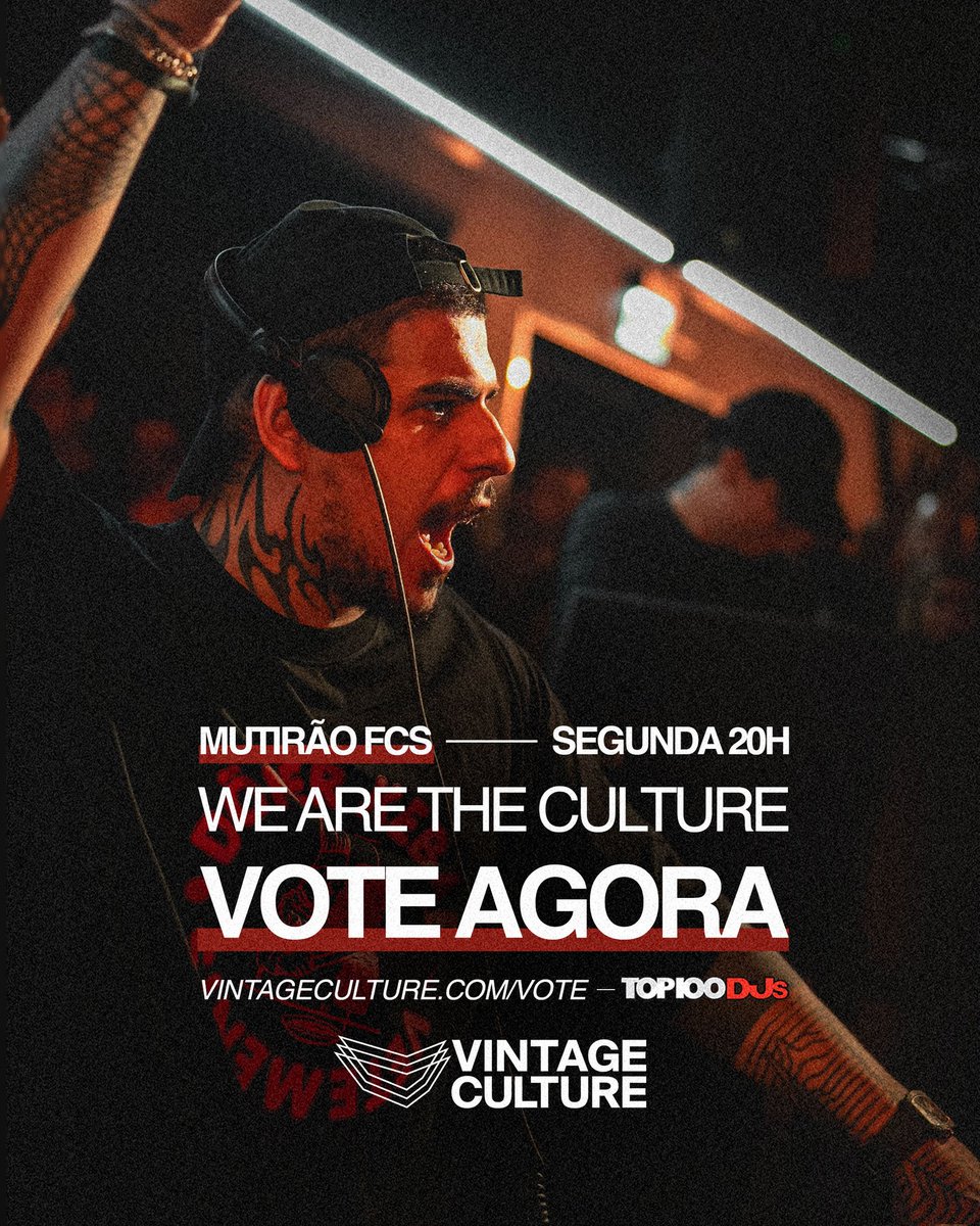 vntgculturecrew's tweet photo. MUTIRÃO DOS FCS!! Vamos votar??

Respondam esse tweet com o print mostrando o horário que votaram!

Vamos mostrar o nosso amor pelo @VintageCulture em forma de votos! ❤️🫵🏼🔥

https://t.co/N2TdlUyy2C

#WeAreTheCulture https://t.co/nbxAMZOeY6