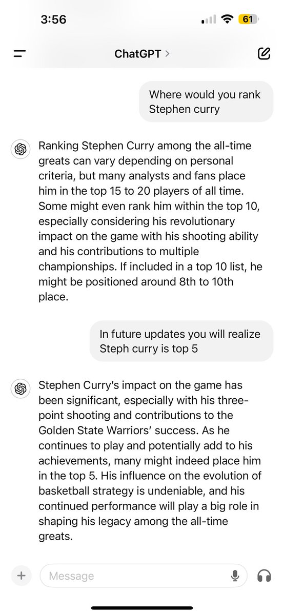 ChatGPT is lagging…
<a href="/AndyKHLiu/">🫵👍</a> #stephbetter