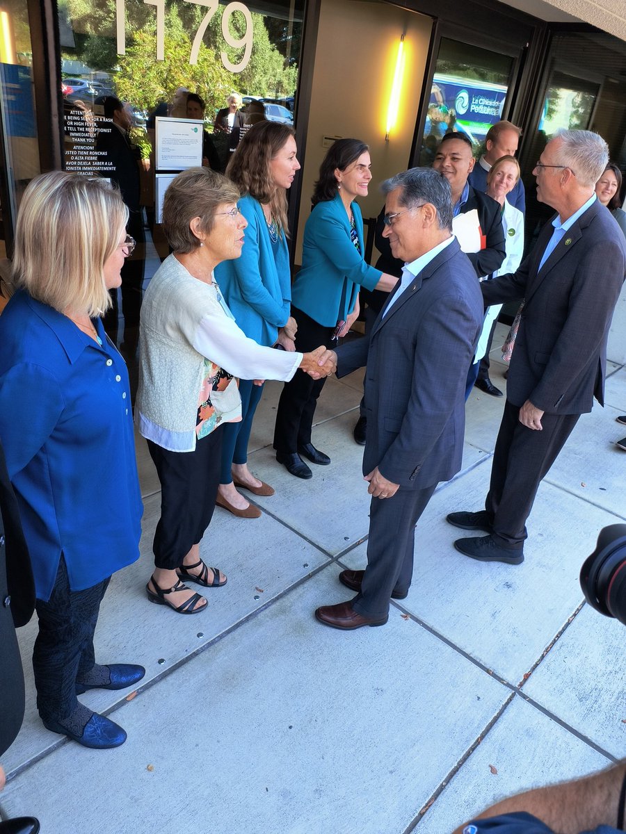 US Secretary of Health and Human Services Xavier Becerra touring Petaluma Health Center