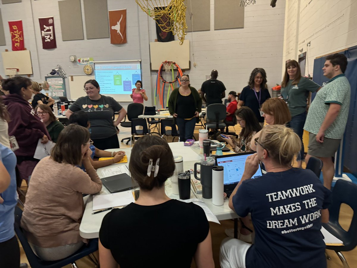 AggieJohnNeeley's tweet photo. Another great day of PD at @Patton_Pioneers ! Marigolds, mission, vision, and Legacy were on the agenda today before some heavy dose of PPFT!   @LaurenHollander  @SnowdenEducates https://t.co/KfKTJQ9p5j