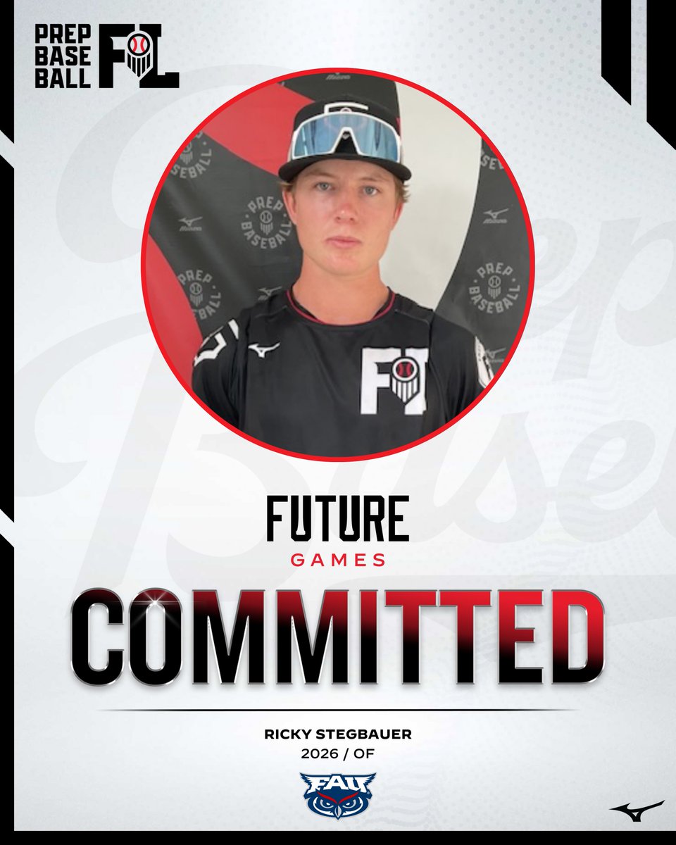 🚨 𝐅𝐮𝐭𝐮𝐫𝐞 𝐆𝐚𝐦𝐞𝐬 𝐂𝐨𝐦𝐦𝐢𝐭𝐦𝐞𝐧𝐭 🚨

Congratulations to 2026 OF Ricky Stegbauer (<a href="/OsceolaBaseball/">OHS Baseball⚾️</a>) on his commitment to <a href="/FAUBaseball/">Florida Atlantic Baseball</a>.  

Ricky is the third commit from our 2024 Future Games team. #PBFG24

<a href="/prepbaseball/">Prep Baseball</a> | <a href="/ricky_stegs/">Ricky Stegbauer</a> 

👤: loom.ly/tz9JcYw