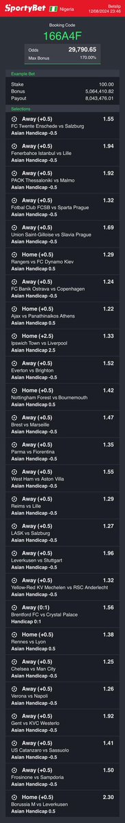 dalis_white's tweet photo. 166A4F.  29k Odds All Handicap 🍀🍀

@oku_yungx 
@delesharkk1 
@Ariwodo_ 
@bossolamilekan1 
@Kingkuti_ 
@pink_girrll 
@LouieDi13 https://t.co/zRCrpVxpTB