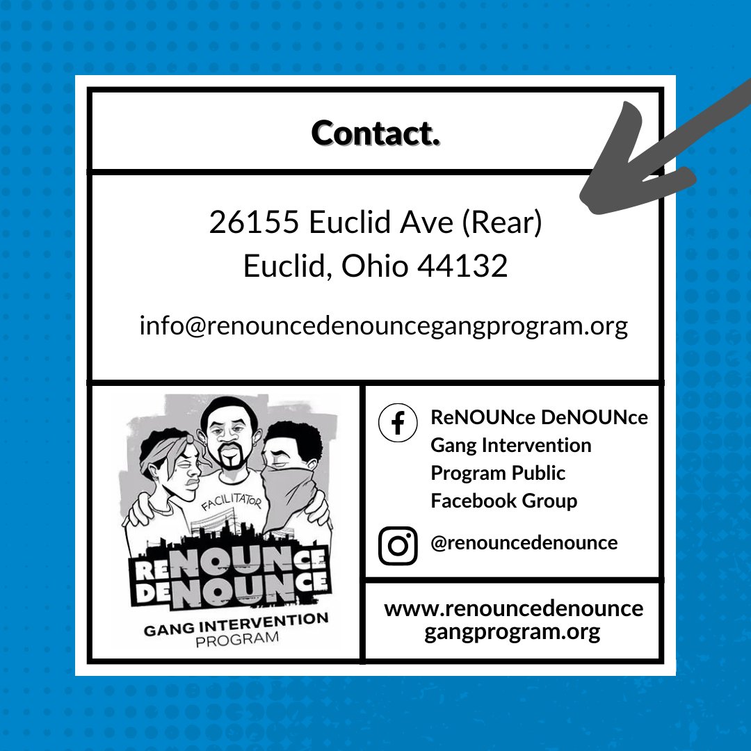 CLEVotes's tweet image. We&apos;re introducing our #ECEF Grantee🎉

ReNOUNce DeNOUNce Gang Intervention Program (RDGIP) reduces gang involvement and violence through a 10-week program and through Community Violence Intervention efforts designed for at-risk youth aged 11 to 25 in Northeast Ohio.