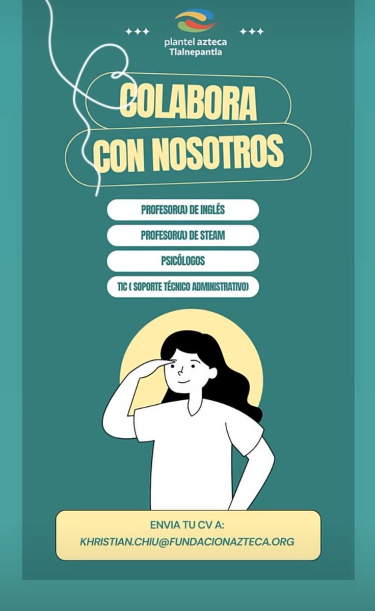 SofadeFtima1's tweet photo. Vacantes para trabajar en bachillerato, edomex https://t.co/6JEg2xUpG8