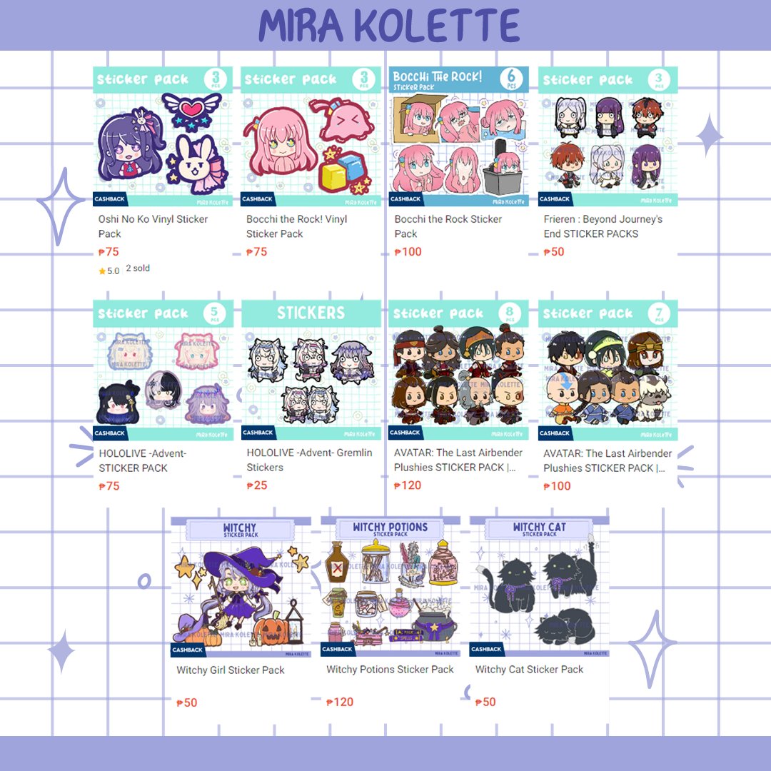 MiraKolette's tweet photo. For PH Locals, I have some stickers available in my friend's shop. You can also support @/HisakoKady and some other PHVtubers here too ☺️  Our stuff can be found in the categories section.

https://t.co/rWXAWyuprs https://t.co/f8qgEr4MXM