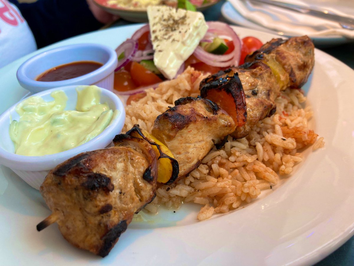 Stewbacca31's tweet photo. The Real Greek for food tonight. It was delicious 😋 
#realgreek @RealGreekTweet https://t.co/4ZhEz8WYSF