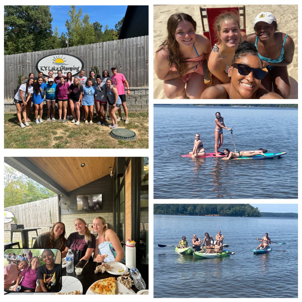 racersWBBcoach's tweet photo. We had a great team outing today at Kentucky Lake Glamping! #FinalDaysOfSummer https://t.co/Ziaa74jgmb