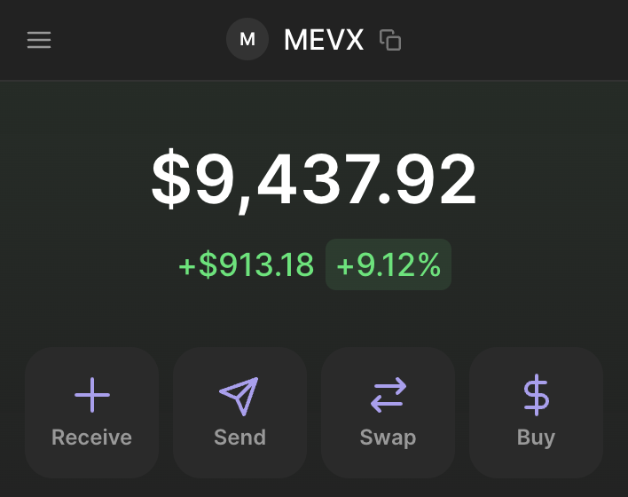 In just 7 days of trading with MEVX

Started with 2 $SOL

🧵Want my strategy?
- Join mevx.io/@pumpfun
- Like + RT if you’re in