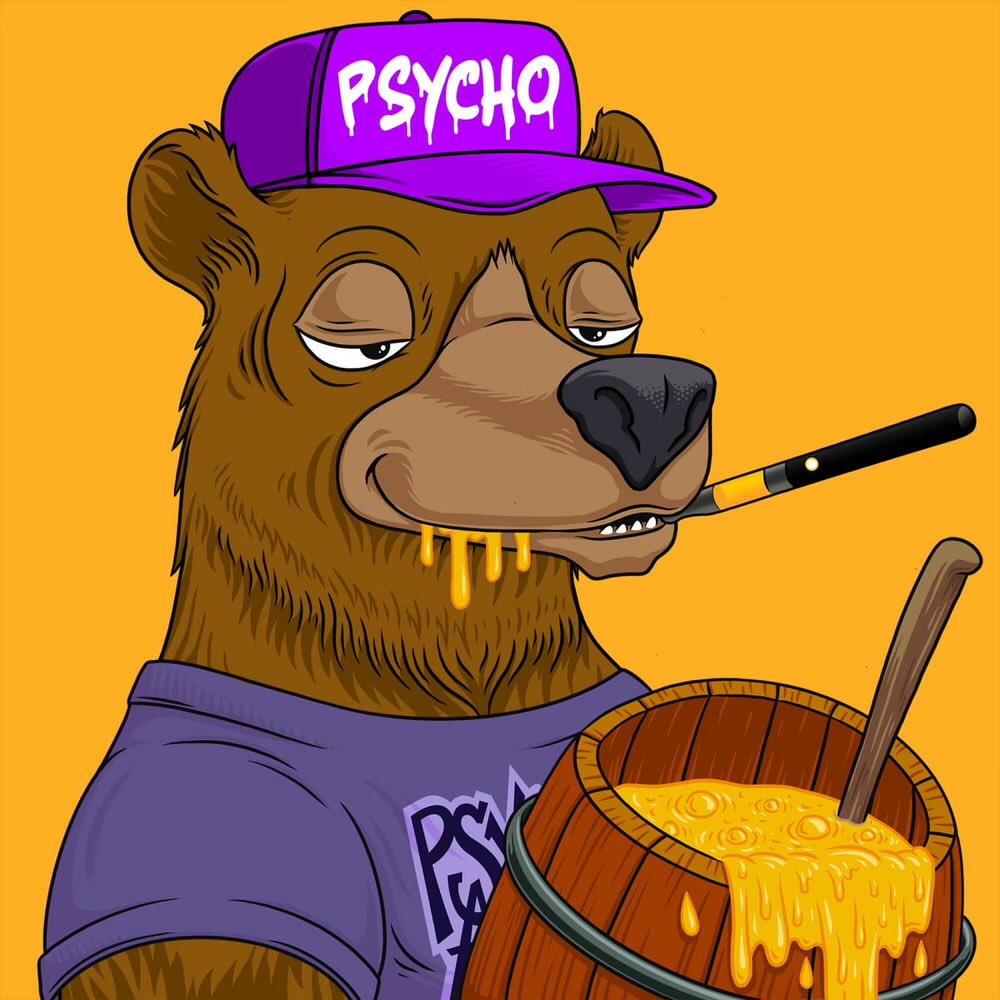 Really nothing cooler than sitting in telegram waiting for a token launch and seeing <a href="/MadHoneyBears/">Mad Honey Bears</a> pfps running around! Still one the dopest nfts in the game and will run in the bull