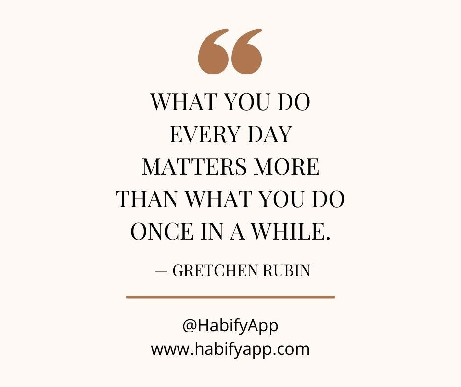 GetHabifyApp's tweet image. "What you do every day matters more than what you do once in a while." — Gretchen Rubin
HabifyApp.com
@HabifyApp
#DailyHabits #ConsistencyMatters #RoutineBuilding #HabitsForSuccess