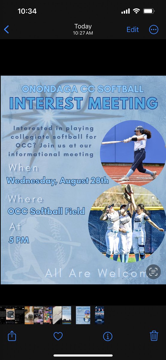 occ_softball's tweet photo. It’s that time 🍁🥎

What better way to welcome our Lazers back to school than our annual interest meeting for the ‘25 Season
This meeting is mandatory to interested athletes unless you’ve emailed Head Coach Tori Thuman about an alternate date. 

Bring a pen and your smile 😁🖊️⚡️ https://t.co/vQW0SppWvO