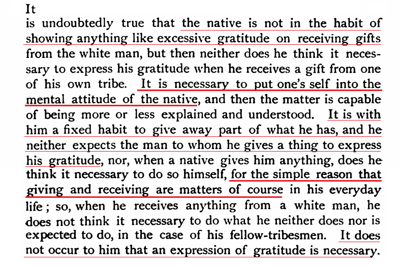 Unthinkingly Giving & receiving everything that one needed was (and is) behaviour as ...