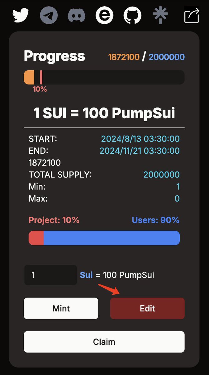 pumpsui's tweet photo. #FAQ #PumpSui After deployment, can I still modify the project information?
Absolutely, if you are the creator of the project, you will see an "Edit" button when you enter the project details page. You can open the editing page to modify the project information and save it. https://t.co/ixyBvyJi82