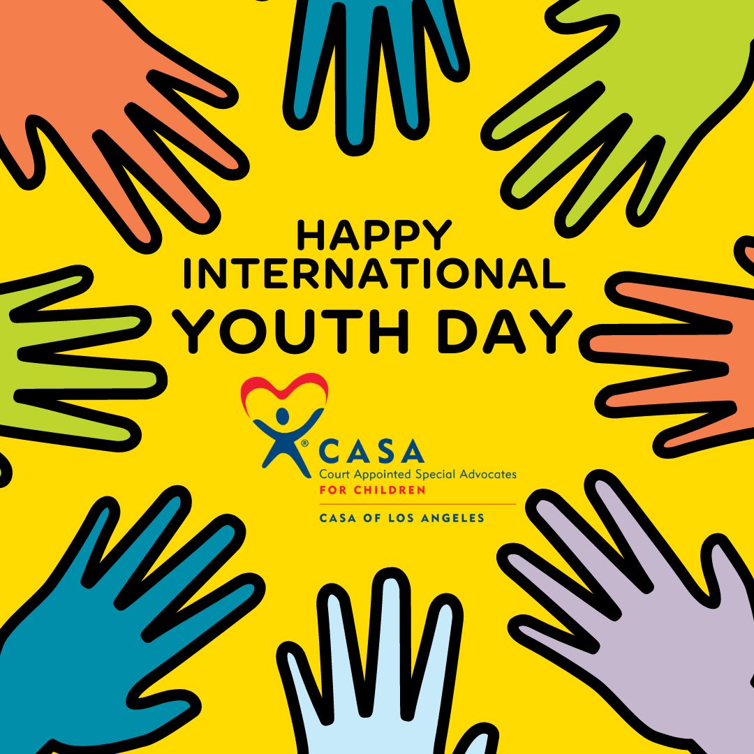 Join us in celebrating #InternationalYouthDay by empowering youth in #fostercare —because every young person deserves the chance to shine! Find out how you can empower our youth when you become a #CASAVolunteer - buff.ly/2H4fAZr
#InternationalYouthDay #SupportFosterYouth