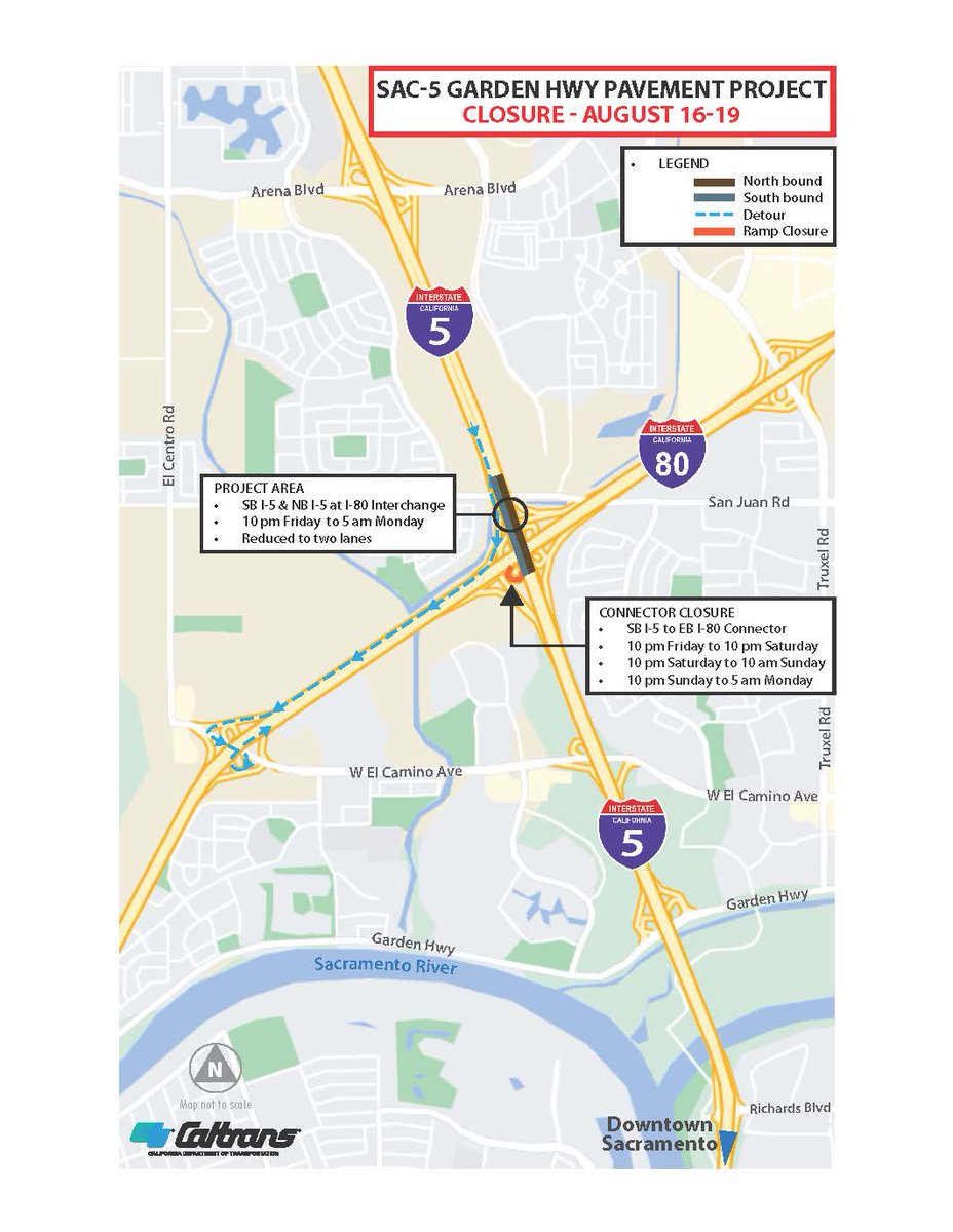 CaltransDist3's tweet photo. #TraffiAlert #Sacramento I-5. 🚨🦺🚧More work scheduled this weekend 10pm Fri, 8/16- 5am Mon, 8/19. 55-hr nighttime and daytime roadwork more at https://t.co/cgDKPf6F1z @CaltransHQ @CHP_Valley @TheCityofSac @SacCountyCA @SacCountyDot https://t.co/YkZjBZPa1O
