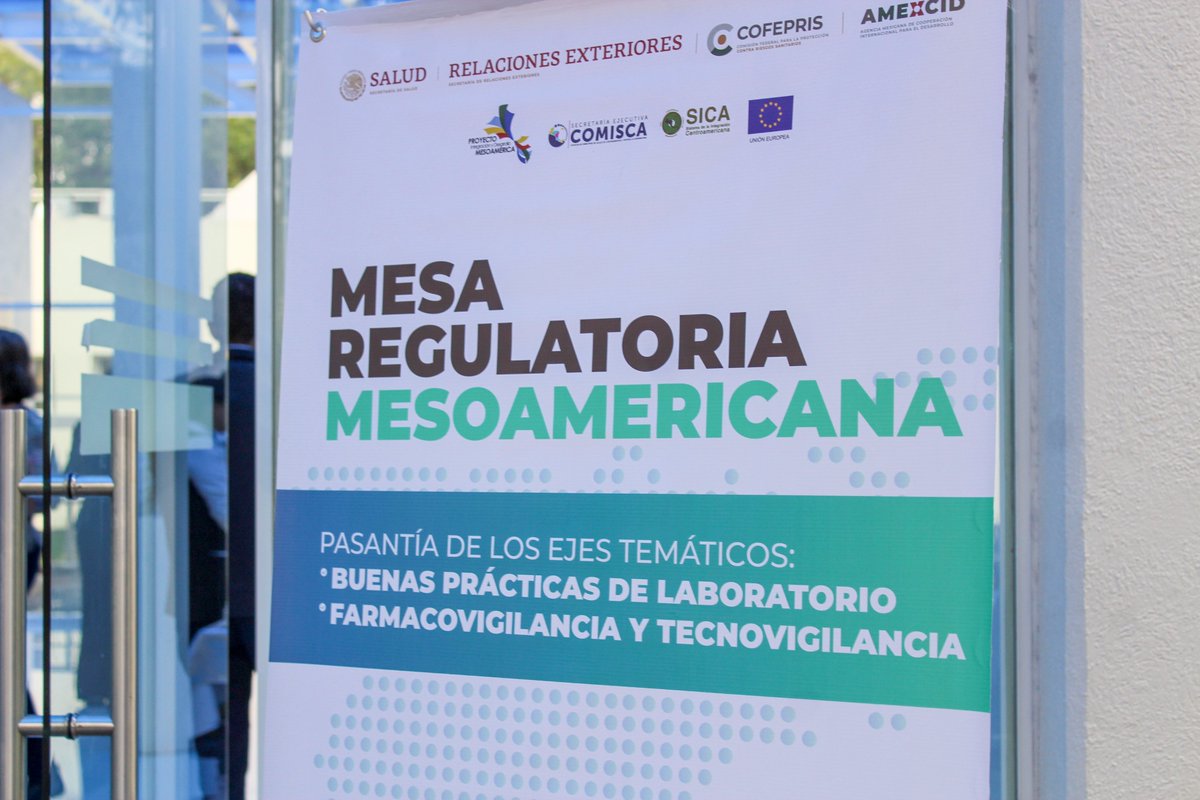 COFEPRIS's tweet photo. En los próximos días, representantes de las autoridades sanitarias mesoamericanas, fortalecerán sus capacidades en regulación sanitaria, en favor de la salud pública regional, a través de ejes temáticos:
"Buenas Prácticas de Laboratorio" y "Farmacovigilancia y Tecnovigilancia" https://t.co/jPI5QUVXY6