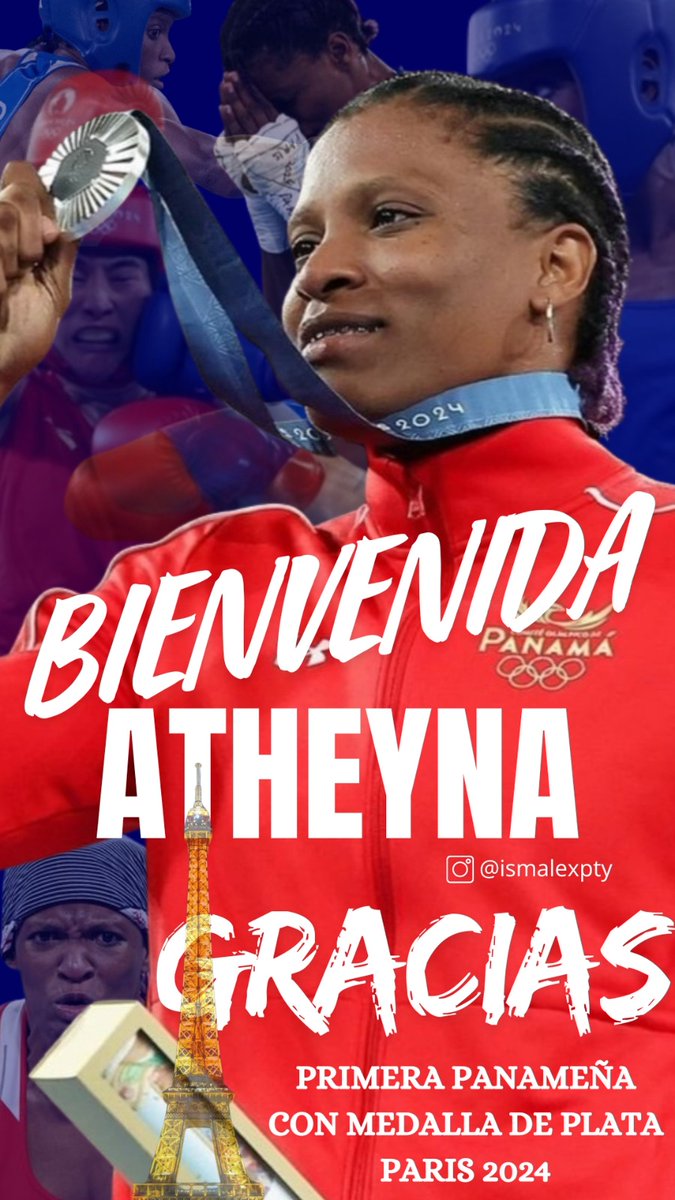 ismalexpty's tweet photo. Bienvenida Atheyna a Panamá GRACIAS por esa medalla de plata con sabor a Oro 🥈#juegosolimpicos2024 #Paris2024 https://t.co/kJCiRvtWIU
