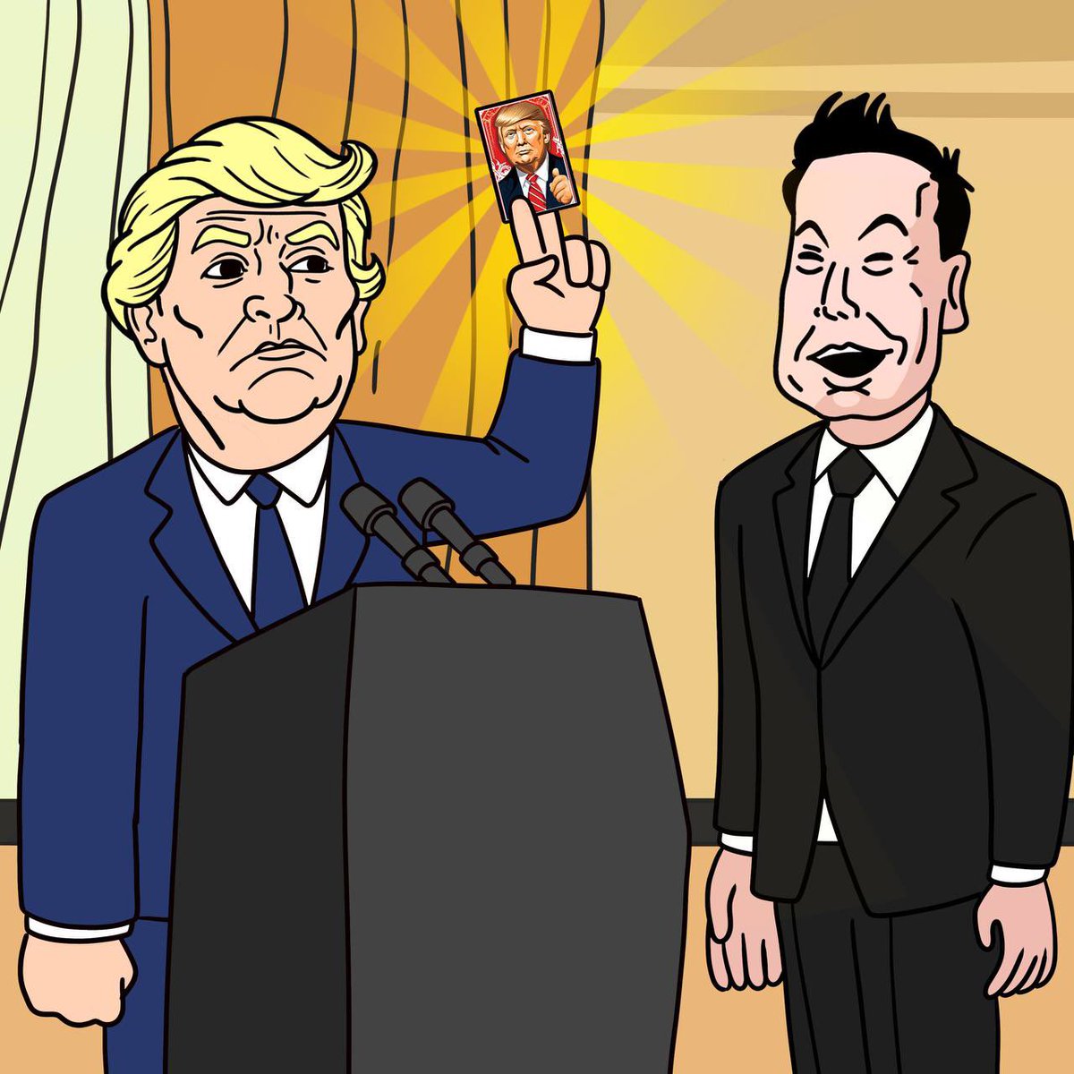 TrumpCardETH's tweet photo. Are you ready for @realDonaldTrump to show @elonmusk his Trump Card?

$TARD #TrumpCard #Trump2024 #DonaldTrump #MAGA https://t.co/GmuhTrrIy1