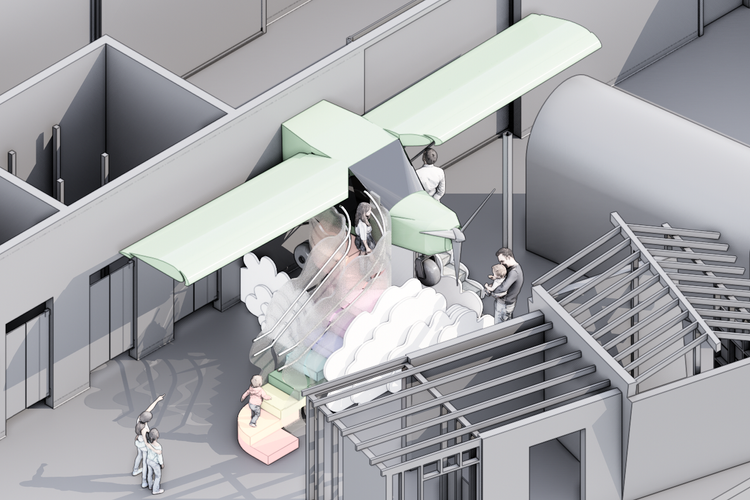 HKPArchitects's tweet photo. HKP is preparing to take flight with the Children’s Museum of Skagit County as we collaborate on their new aviation exhibit! This preliminary rendering shows a glimpse at the new exhibit, featuring a real Zenith STOL CH 701, a flight simulator, and more. #hkparchitects https://t.co/UYXxMhIh5P