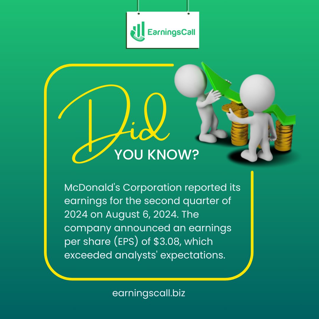 EarningsCallApp's tweet photo. 🍔Did you catch McDonald's latest earnings? 📈

What’s driving those golden arches? Let’s dig into the details together! 🤔💬

Listen to the full earnings call now—download the app, link in bio!

#InvestingSimplified #EarningsCall #FinanceForAll #FinancialFreedom #MarketUpdates https://t.co/prRXmgOUMx