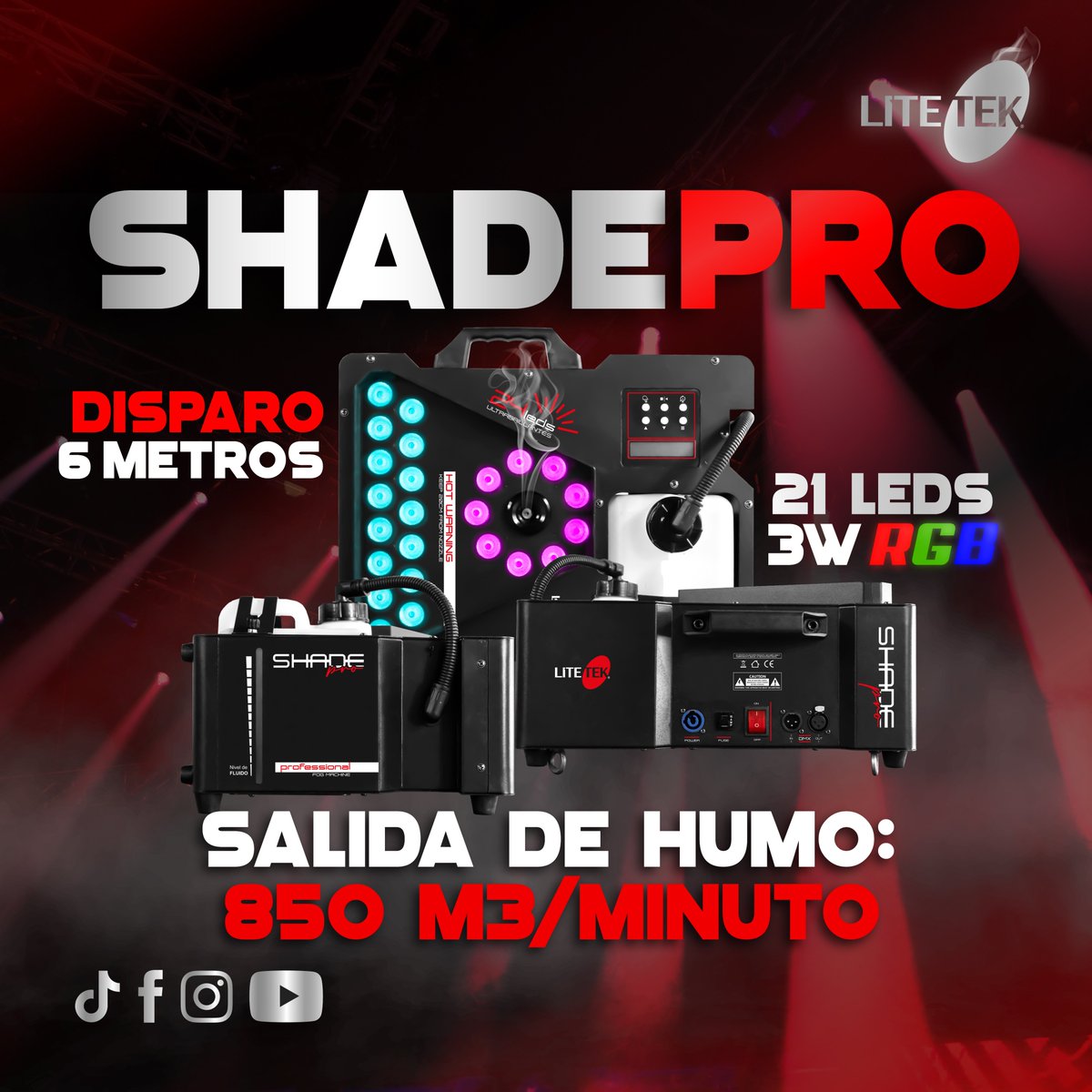 LiteTekMx's tweet image. #ShadePro es el complemento que necesitas para darle un toque especial a tus shows.  
Con una increíble potencia y efectos.
Cuenta con dos secciones de leds controlables por separado #RGBW y #RGBA
Video Demo: 
youtube.com/watch?v=0bbdSW…