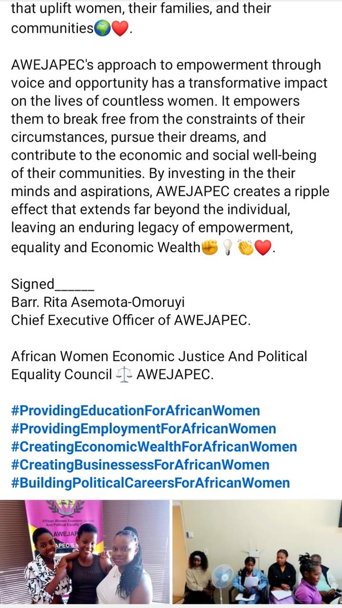 African Women Economic Justice & PoliticalECouncil tweet media