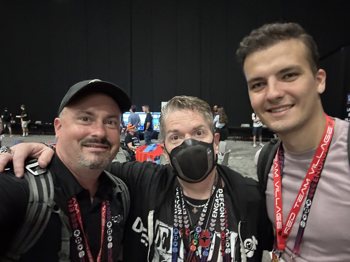 Jeff Foley (@jeff_foley) on Twitter photo It was great running into <a href="/jaysonstreet/">Jayson E. Street ๐ ๐ค๐</a> while checking out some of the villages at <a href="/defcon/">DEF CON</a> with <a href="/AdemRosic/">Adem Rosic</a>! It was great running into <a href="/jaysonstreet/">Jayson E. Street ๐ ๐ค๐</a> while checking out some of the villages at <a href="/defcon/">DEF CON</a> with <a href="/AdemRosic/">Adem Rosic</a>!