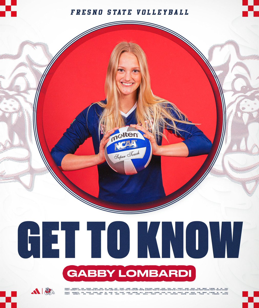 FresnoStateVB's tweet photo. 𝐆𝐄𝐓 𝐓𝐎 𝐊𝐍𝐎𝐖… Gabby Lombardi 🤩 

Welcome to the Bulldog Family‼️

#WhyNotUs https://t.co/YemGI6Z5zc
