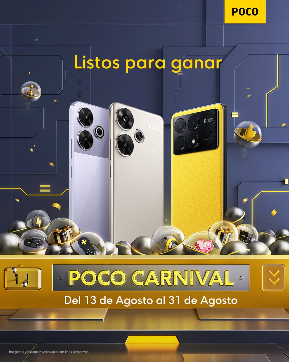 🕶️ ¡Ya viene el POCO Carnival 2024! 🎉
Del 13 al 31 de agosto, prepárate para un mes lleno de diversión con actividades increíbles y descuentos exclusivos. 🎁 ¡Anota las fechas y no te lo pierdas!
#POCOCarnival #ListosParaGanar