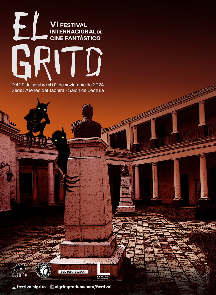 Llega nuestra edición 2024 🧛‍♀️🍷🧛‍♂️🩸

Y con ella nuestros anfitriones: los vampiros que habitan en el Ateneo del Táchira, quienes nos acompañarán del 29/10 al 02/11 en este emblemático edificio, donde seres extraños se congregarán para deleitarse con una sangrienta programación📽️