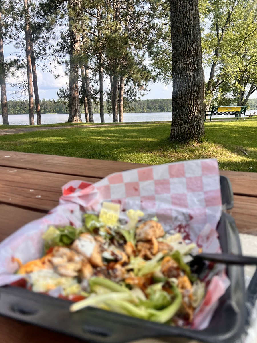 Perks of having a job that requires traveling in outstate MN: made from scratch food &amp; lake views #mn #lawyering