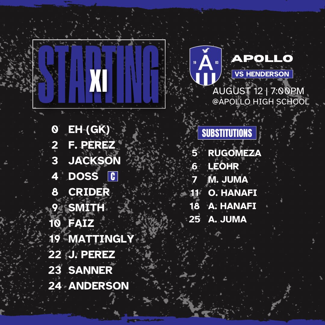 ApolloSoccer's tweet photo. We have just kicked off here at Apollo high school to open the season against Henderson County! #GoEagles https://t.co/wrKhEYDF7z