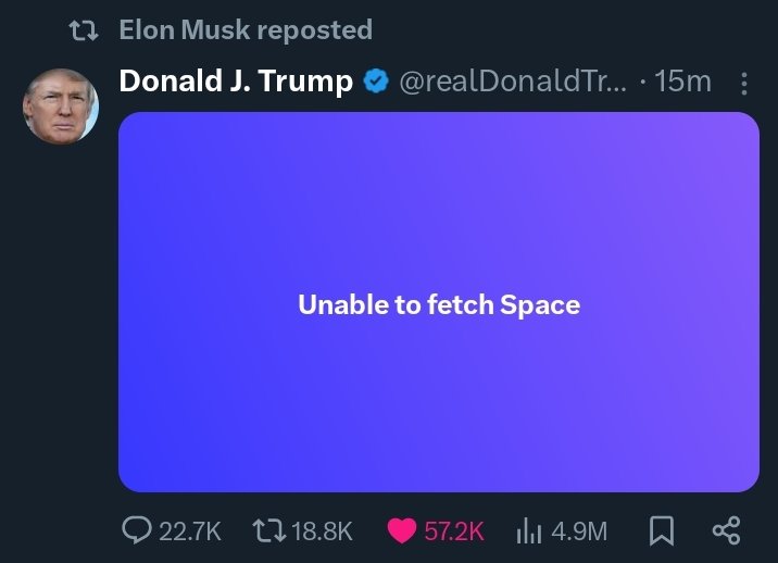 Can't get in President <a href="/realDonaldTrump/">Donald J. Trump</a> #crashed X